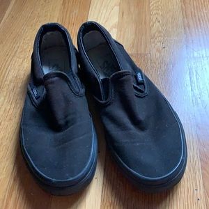 Women's Black Slip-on Vans size 7